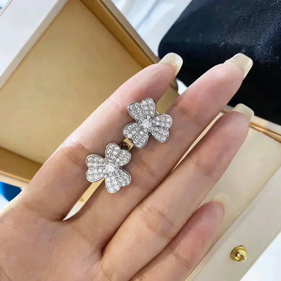 [Elowen jewelsry ]CLOVER COMOS DIAMOND EARRINGS SILVER