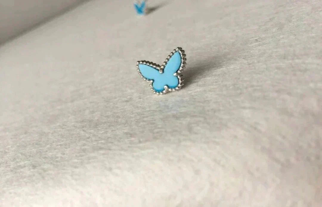 [Elowen jewelsry ]SCHMETTERLING TÜRKIS OHRRINGE SILBER