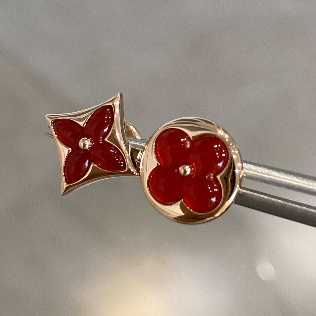 [Elowen jewelsry ]スター＆サン ピンクゴールド カーネリアン スタッドピアス