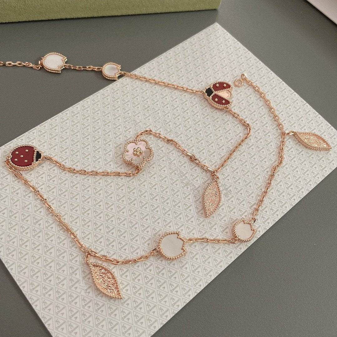 [Elowen Schmuck] LUCKY SPRING HALSKETTE MIT 15 MOTIVEN IN ROSEGOLD