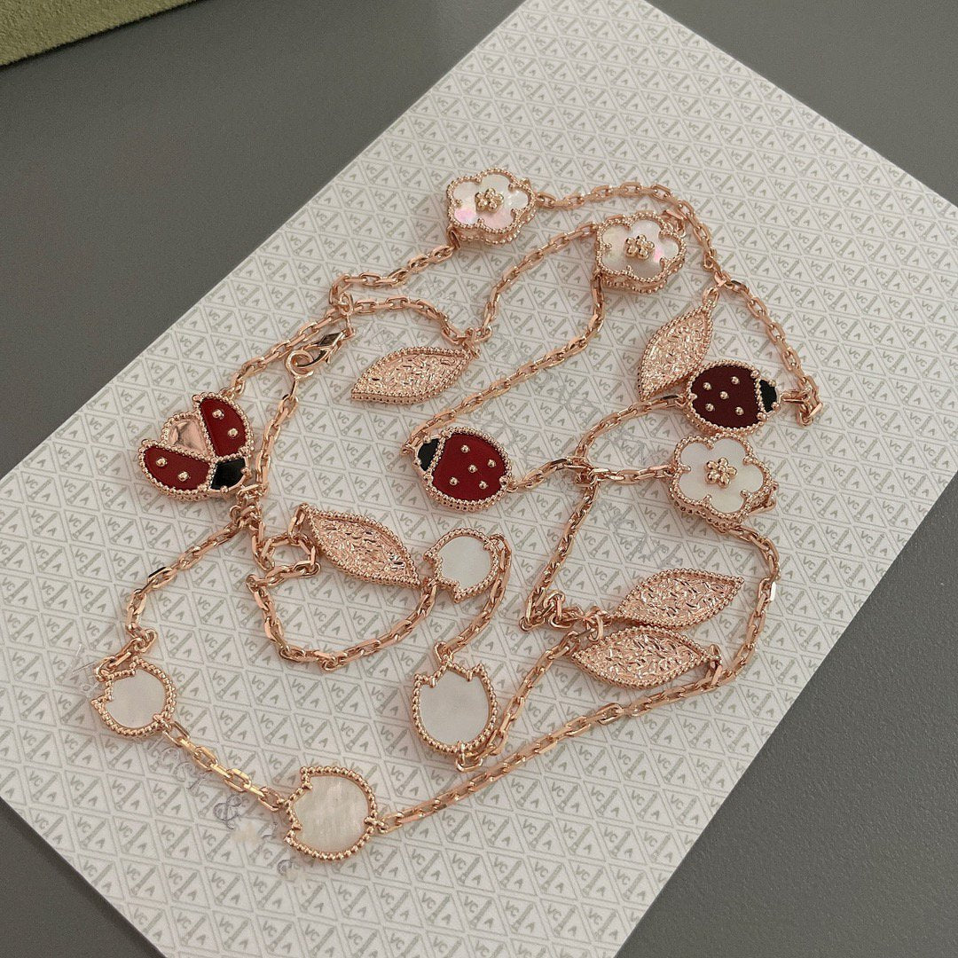 [Elowen Schmuck] LUCKY SPRING HALSKETTE MIT 15 MOTIVEN IN ROSEGOLD