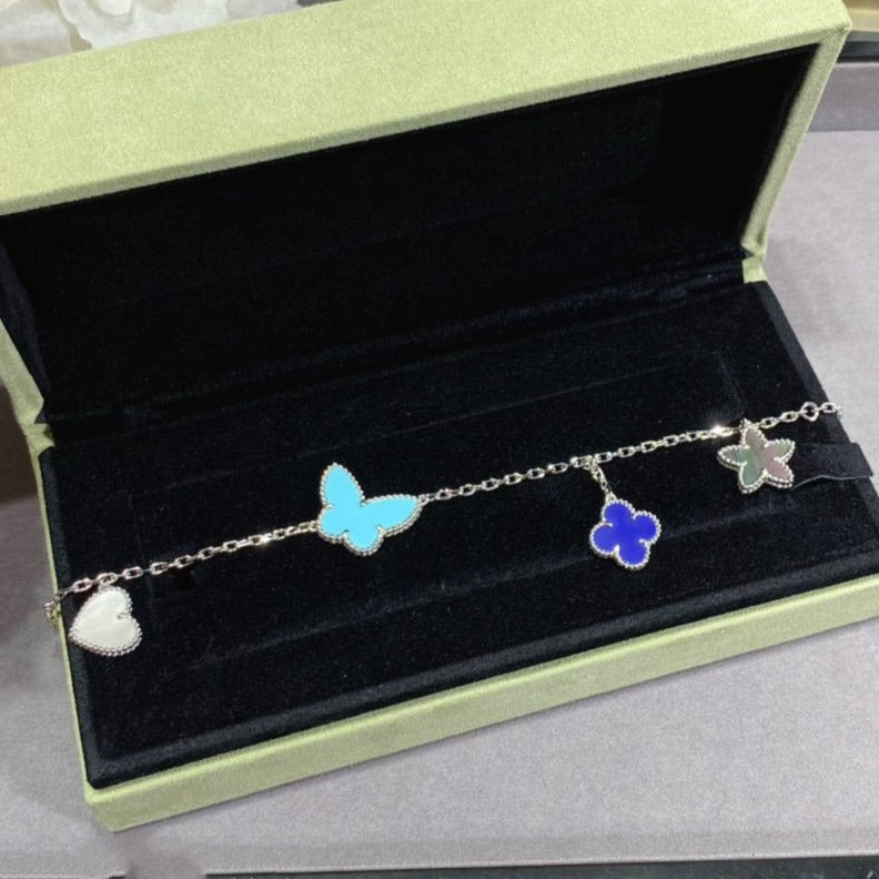 [Elowen Schmuck] LUCKY SPRING SILBERARMBAND 4 MOTIVE