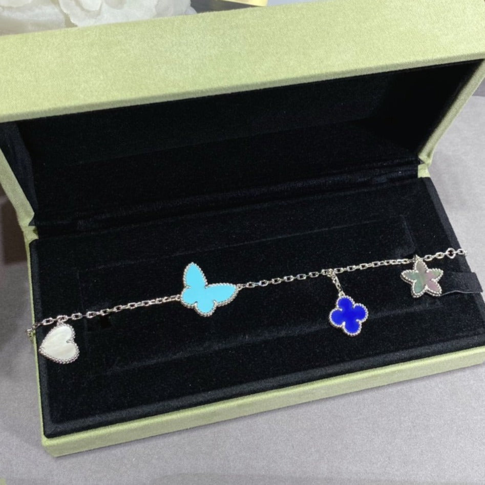 [Elowen Schmuck] LUCKY SPRING SILBERARMBAND 4 MOTIVE