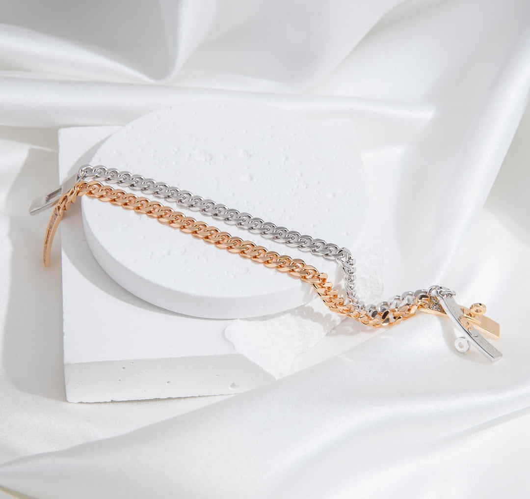 [Elowen jewelsry ]KELLY CHAIN SILVER DIAMOND BRACELET