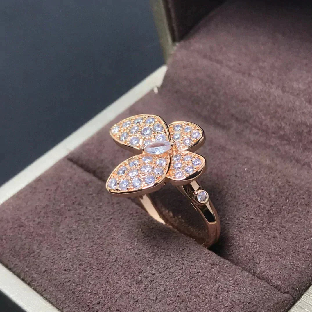 [Elowen jewelsry ]BUTTERFLY PINK GOLD DIAMOND RING
