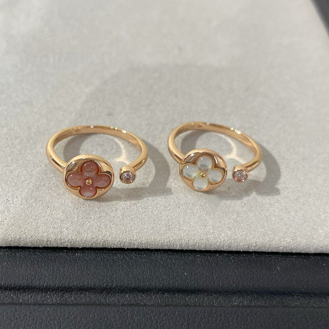 [Elowen jewelsry ]SUN 1 DIAMANT RING MIT ROSA PERLMUTT