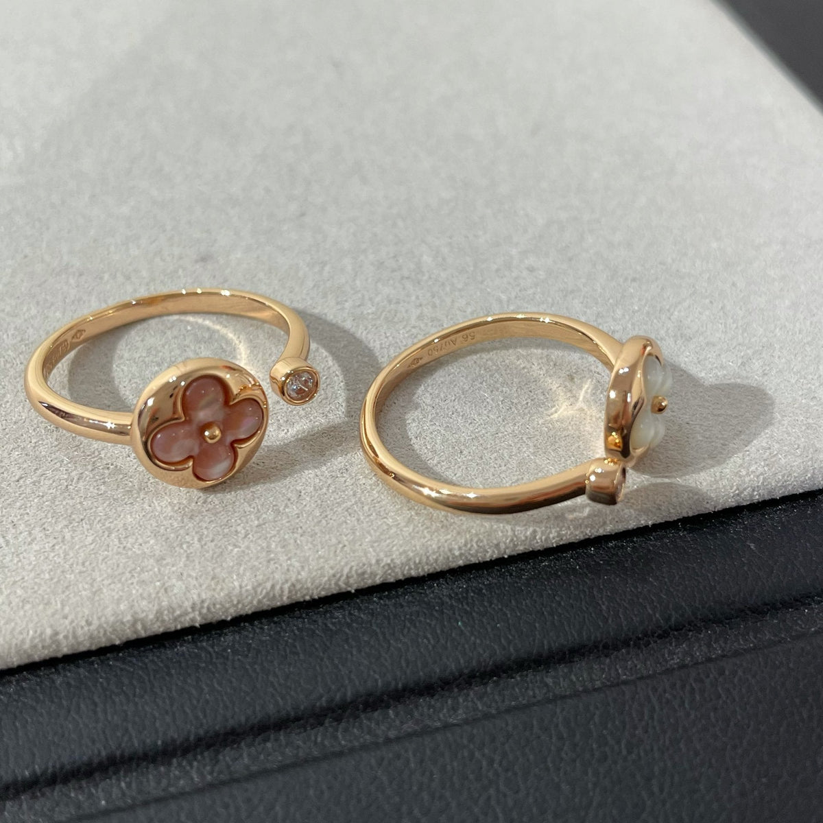 [Elowen jewelsry ]SUN 1 DIAMANT RING MIT ROSA PERLMUTT