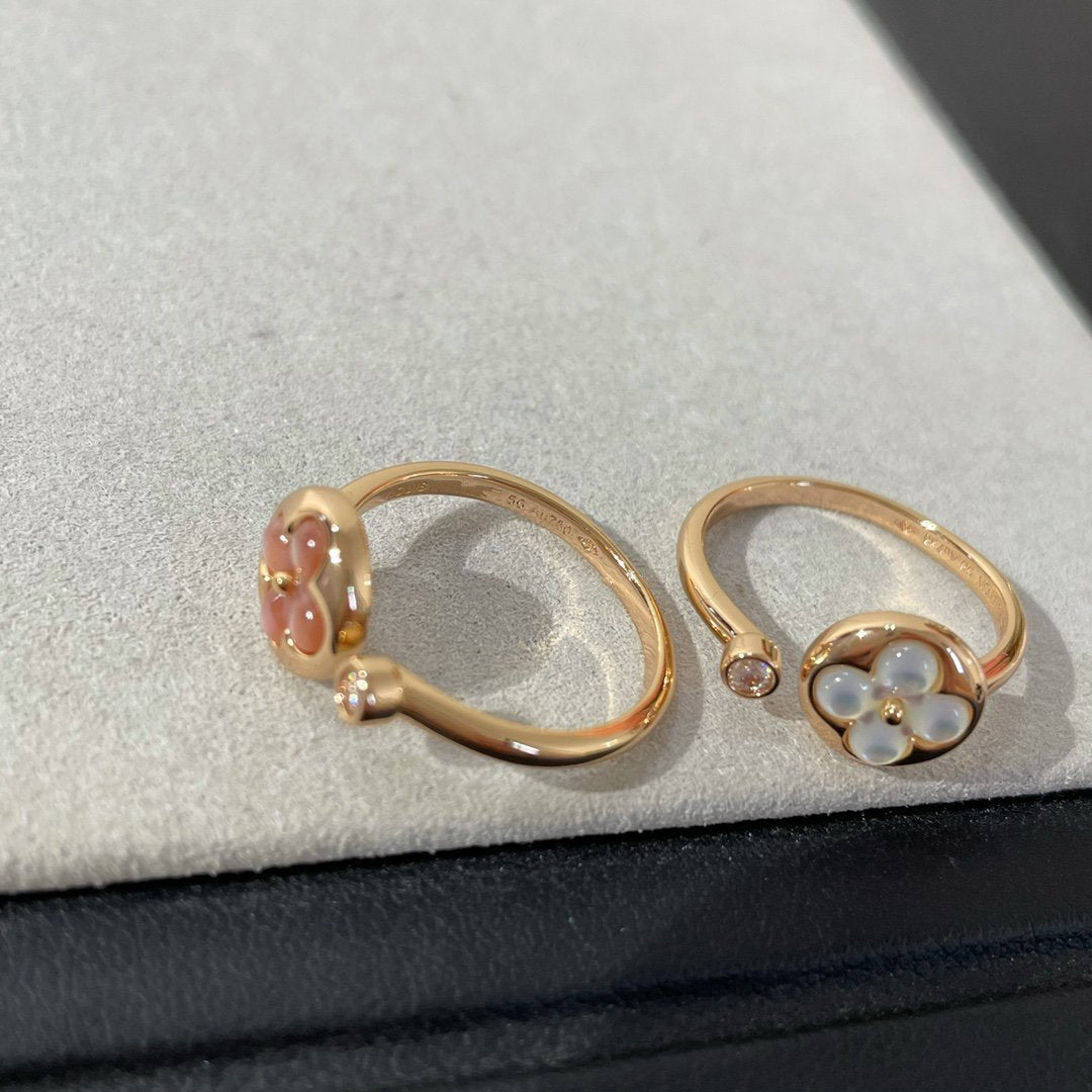 [Elowen jewelsry ]SUN 1 DIAMANT RING MIT ROSA PERLMUTT