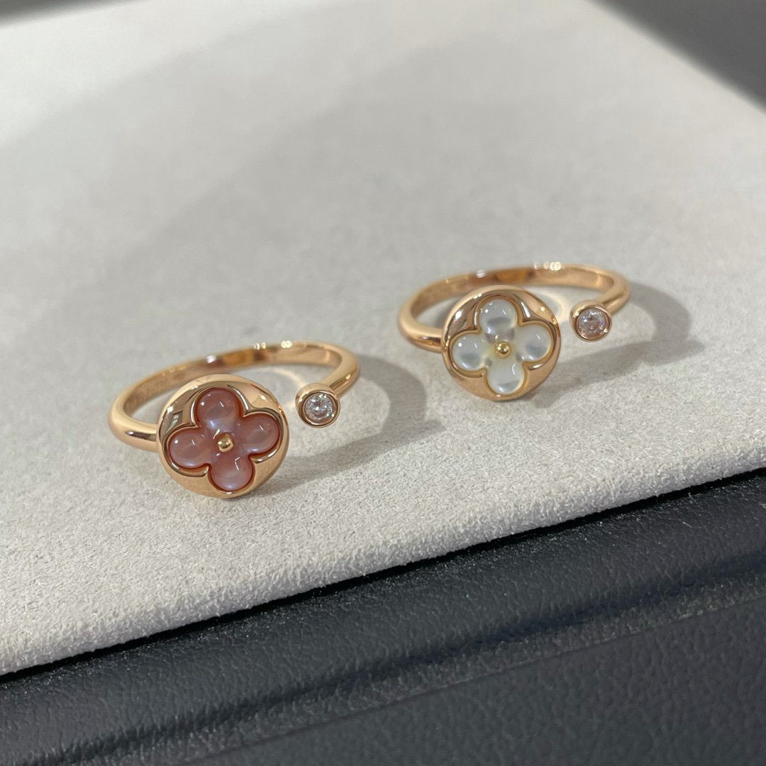 [Elowen jewelsry ]SUN 1 DIAMANT RING MIT ROSA PERLMUTT