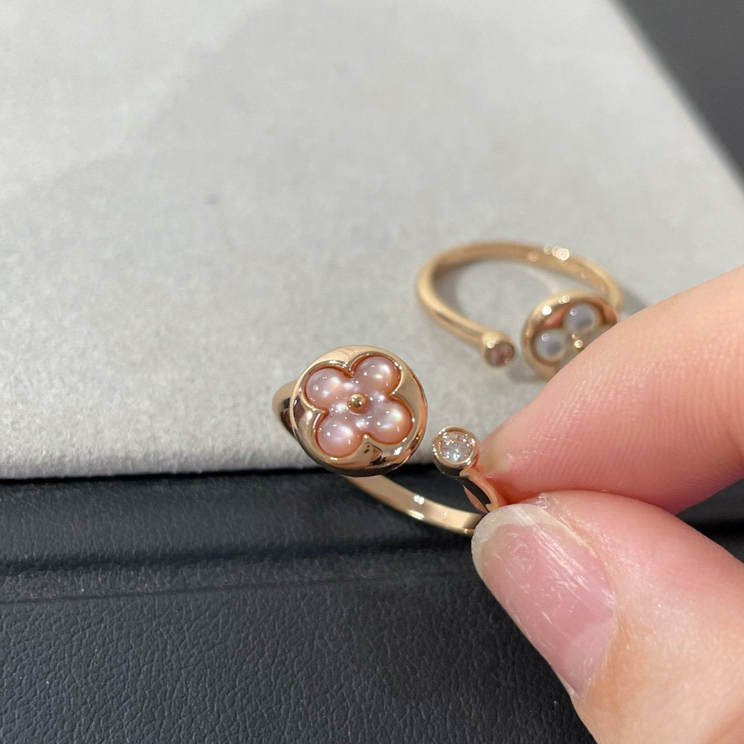 [Elowen jewelsry ]SUN 1 DIAMANT RING MIT ROSA PERLMUTT