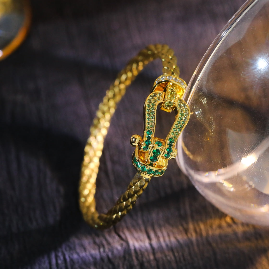 [Elowen jewelsry ]FORCE 10 GOLD GREEN DIAMOND PAVED