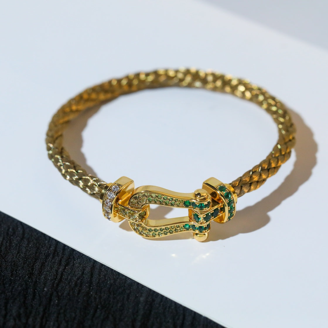 [Elowen jewelsry ]FORCE 10 GOLD GREEN DIAMOND PAVED