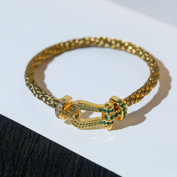 [Elowen jewelsry ]FORCE 10 GOLD GREEN DIAMOND PAVED