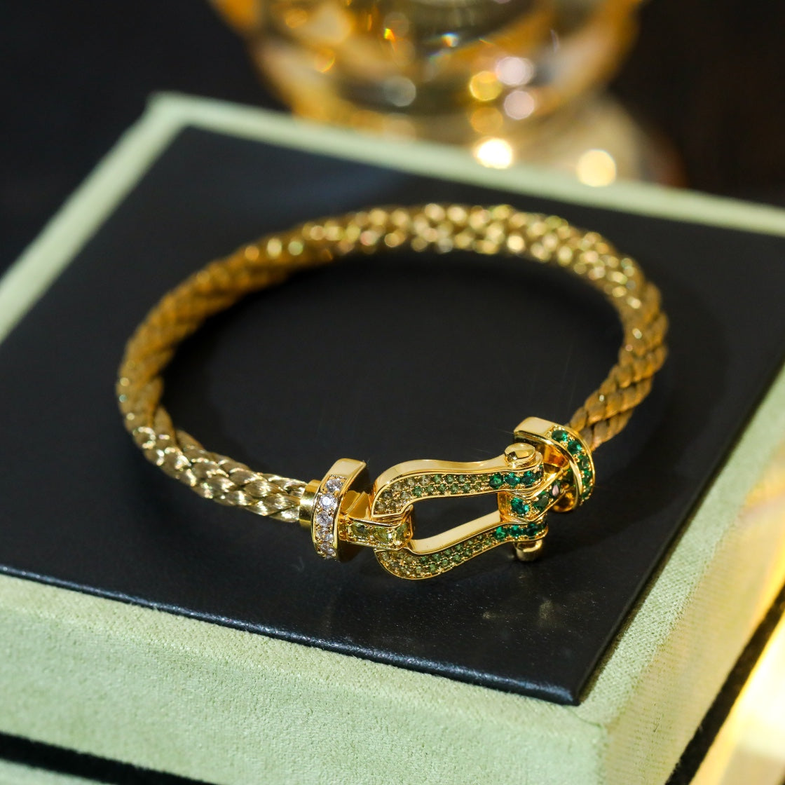 [Elowen jewelsry ]FORCE 10 GOLD GREEN DIAMOND PAVED