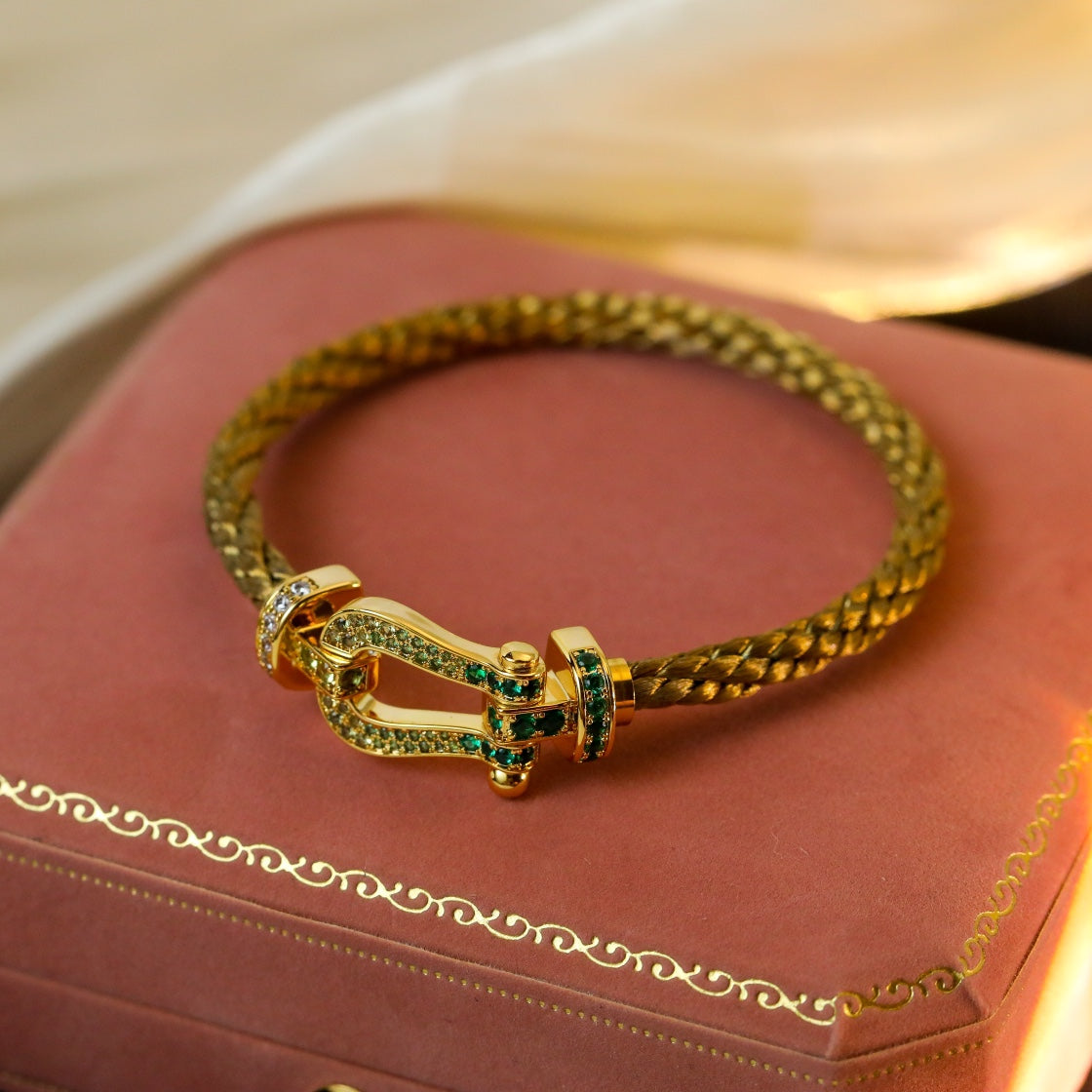 [Elowen jewelsry ]FORCE 10 GOLD GREEN DIAMOND PAVED