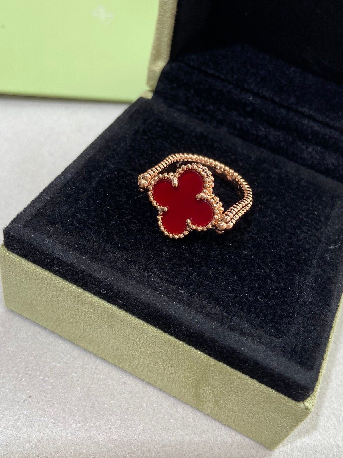[Elowen jewelsry ]CLOVER RIVERSIBLE PINK GOLD RING