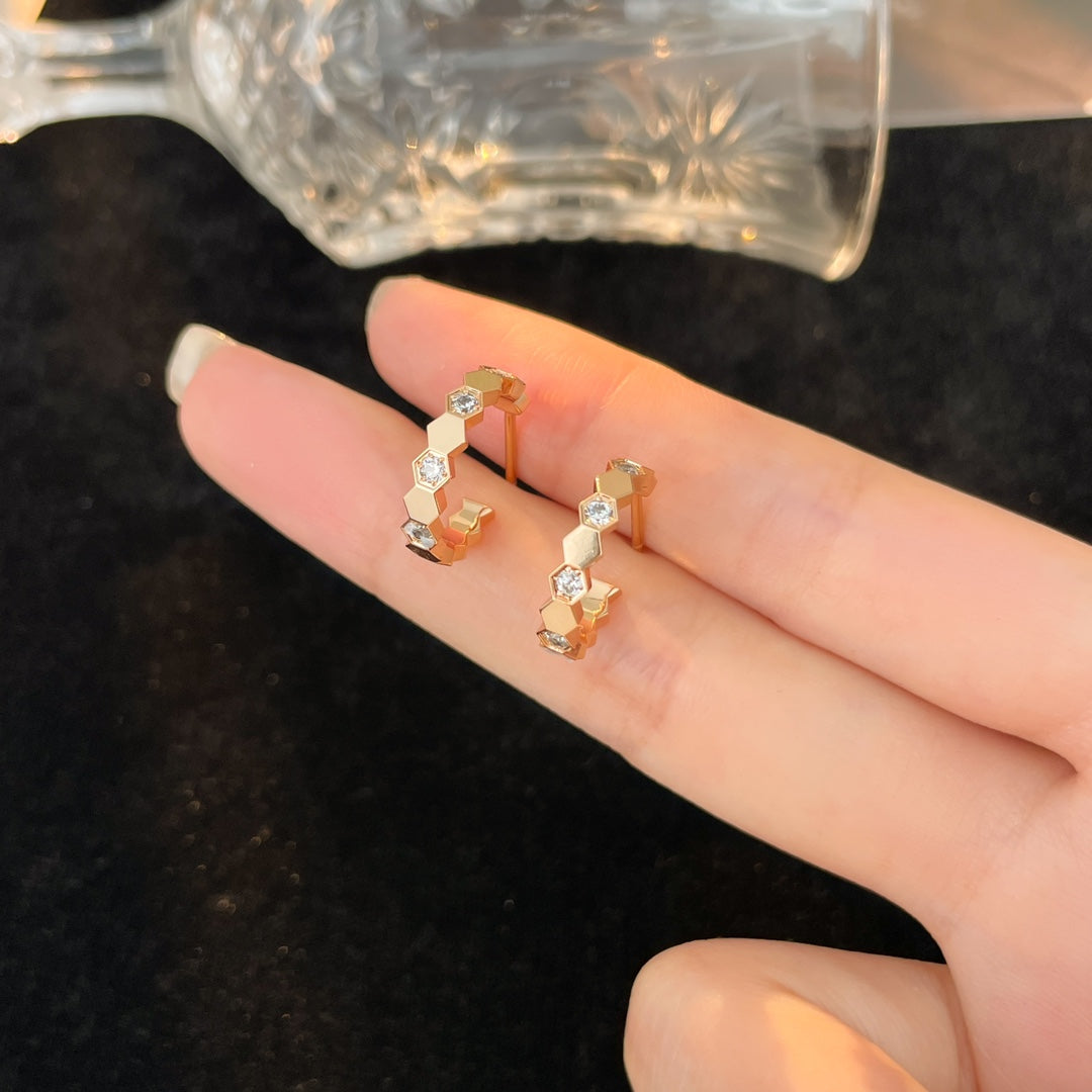 [Elowen jewelsry ]BEE LOVE DIAMANT-CREOLEN