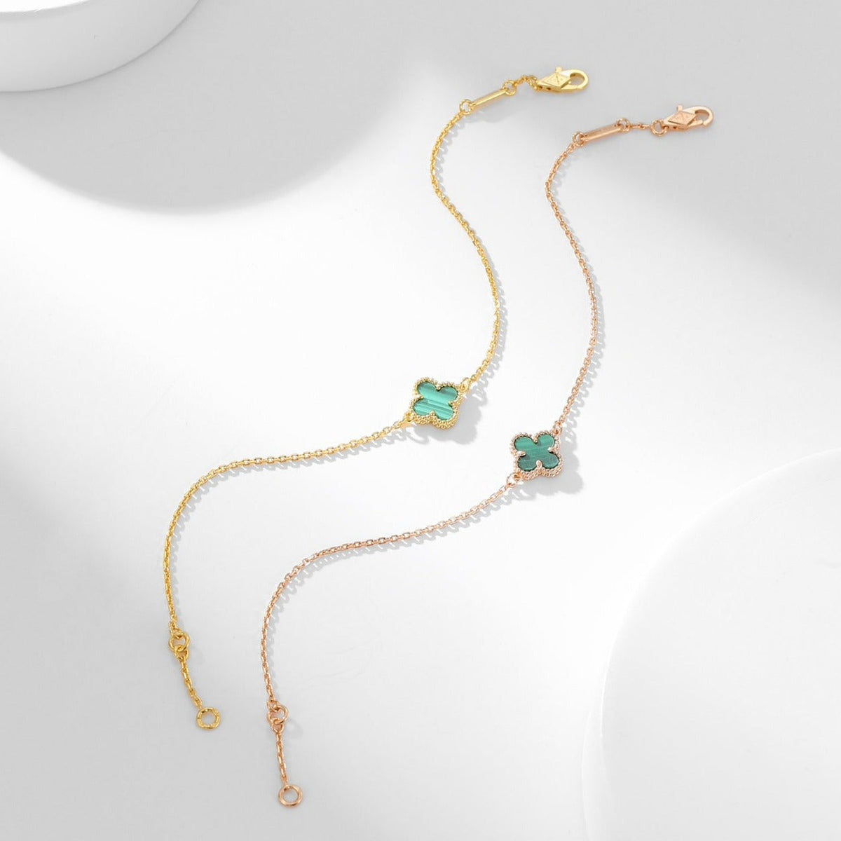 [Elowen jewelsry ]CLOVER BRACELET MALACHITE 1 MOTIF
