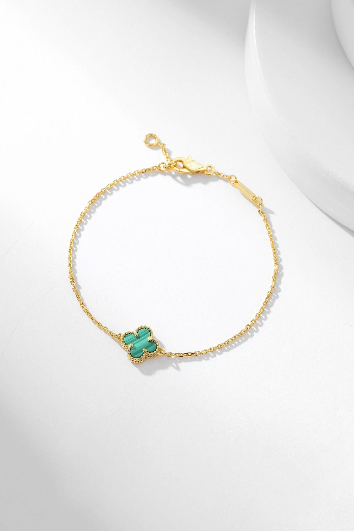 [Elowen jewelsry ]CLOVER BRACELET MALACHITE 1 MOTIF