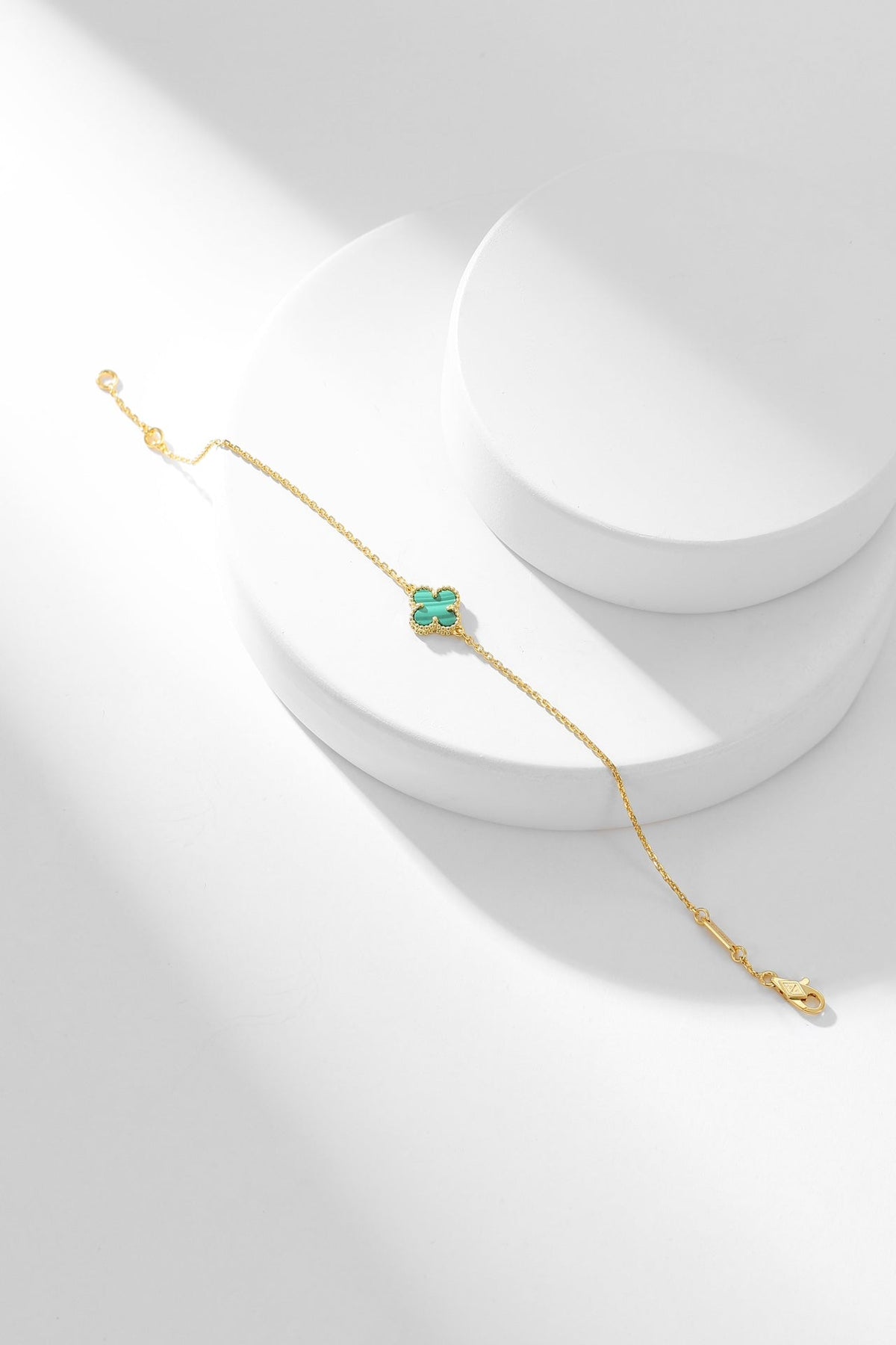 [Elowen jewelsry ]CLOVER BRACELET MALACHITE 1 MOTIF