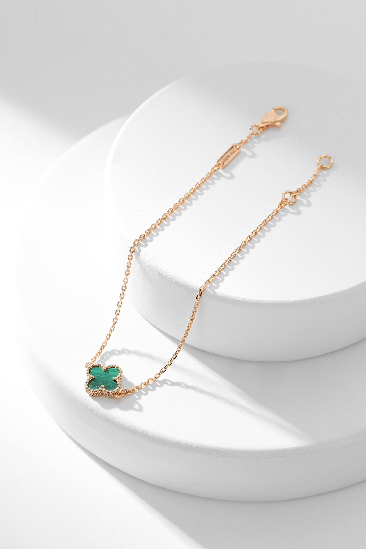 [Elowen jewelsry ]CLOVER BRACELET MALACHITE 1 MOTIF