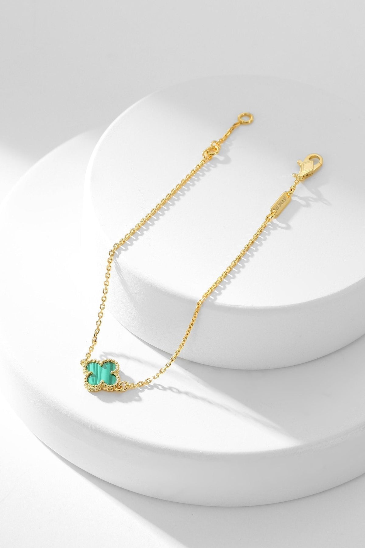 [Elowen jewelsry ]CLOVER BRACELET MALACHITE 1 MOTIF