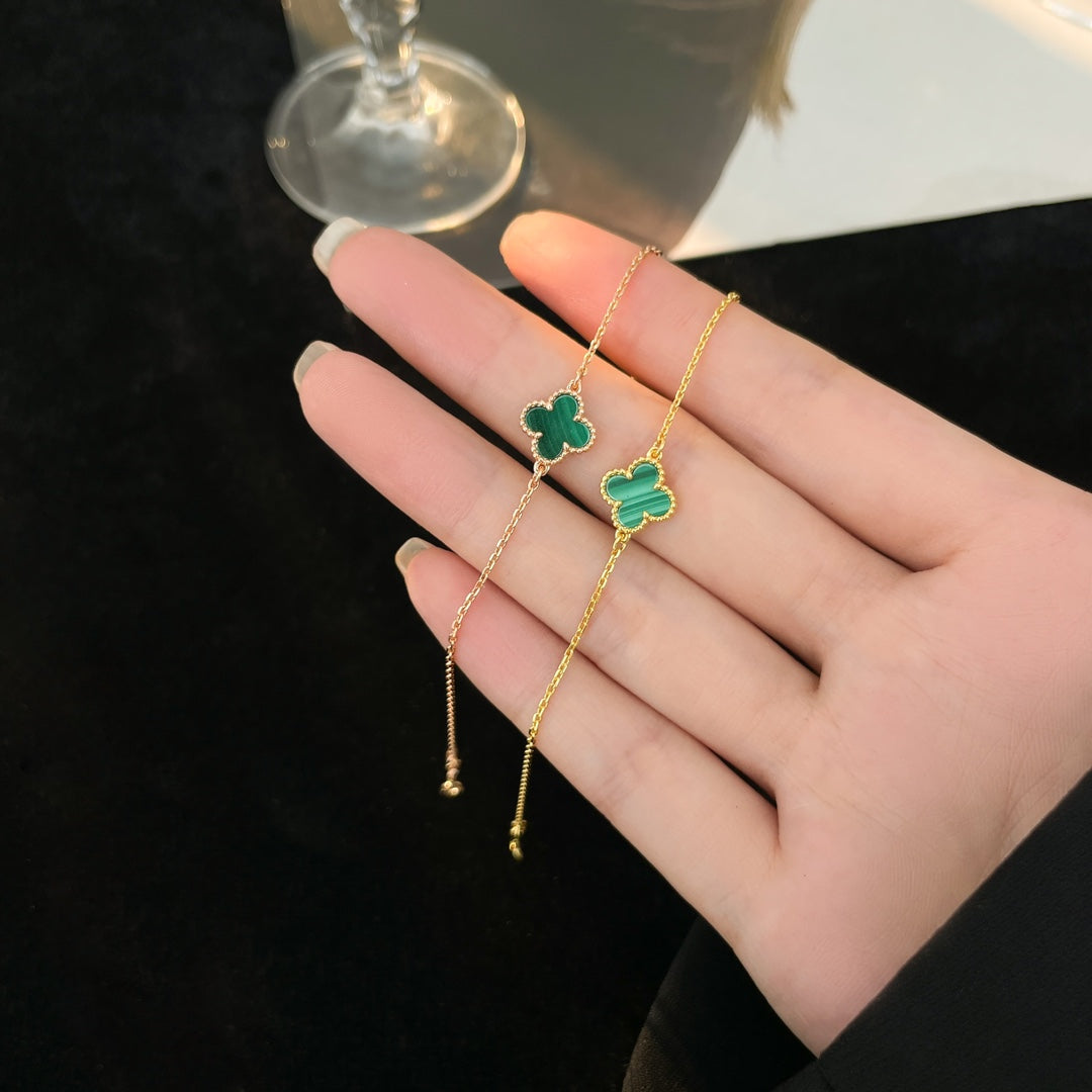 [Elowen jewelsry ]CLOVER BRACELET MALACHITE 1 MOTIF