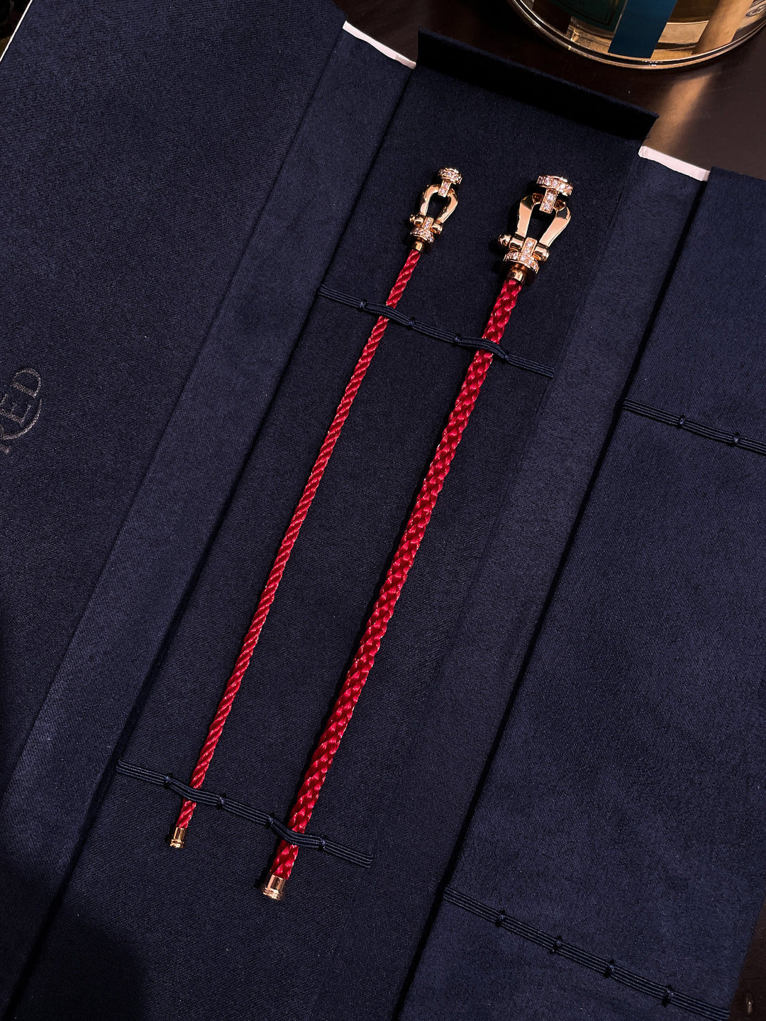 [Elowen jewelsry ]FORCE 10 HALF DIAMOND PINK GOLD RED CORDERI LARGE AND MEDIUM MODEL