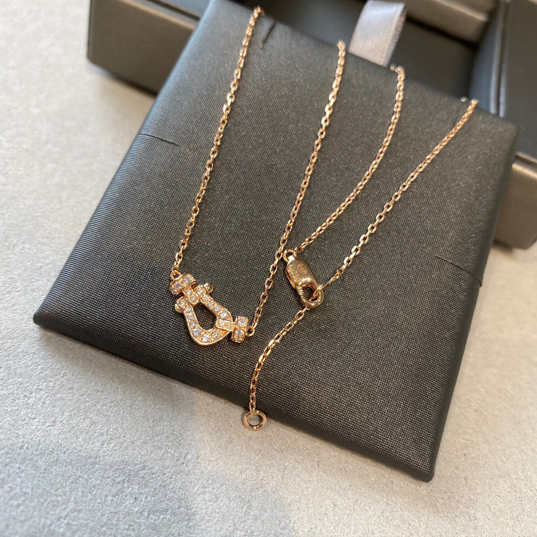 [Elowen jewelsry ]FORCE 10 DIAMOND PINK GOLD NECKLACE MINI MODEL