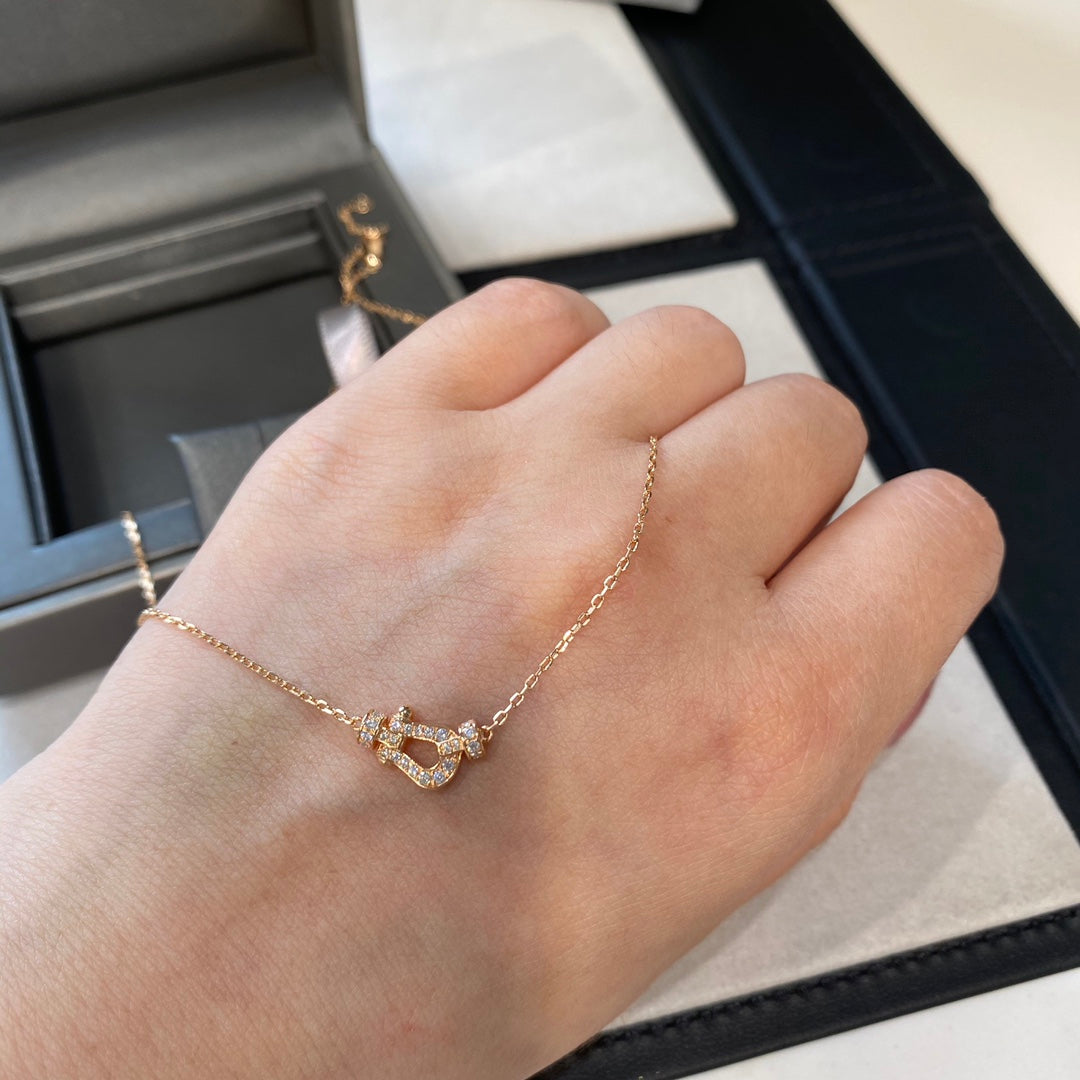 [Elowen jewelsry ]FORCE 10 DIAMOND PINK GOLD NECKLACE MINI MODEL