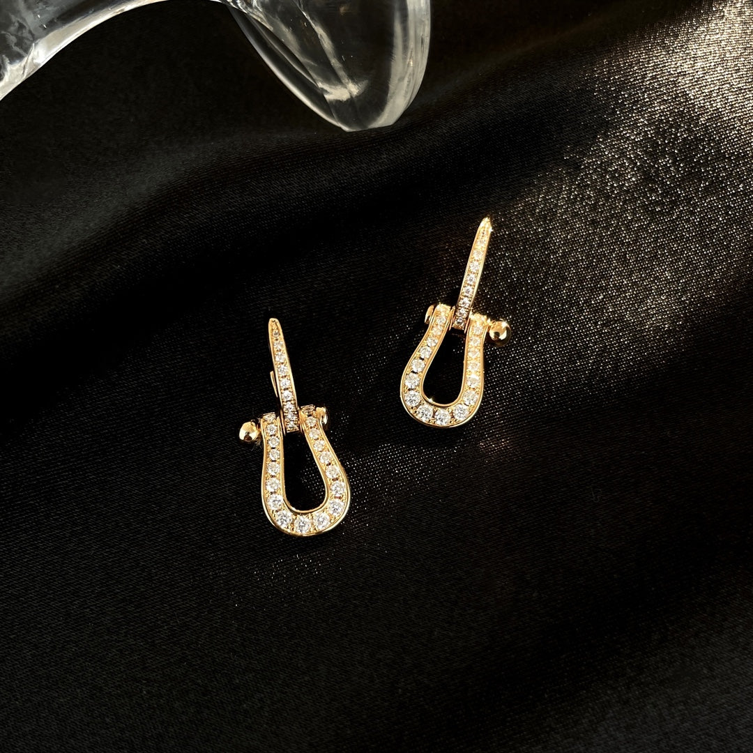 [Elowen jewelsry ]FORCE 10 FULL DIAMOND DROP EARRINGS MEDIUM MODEL