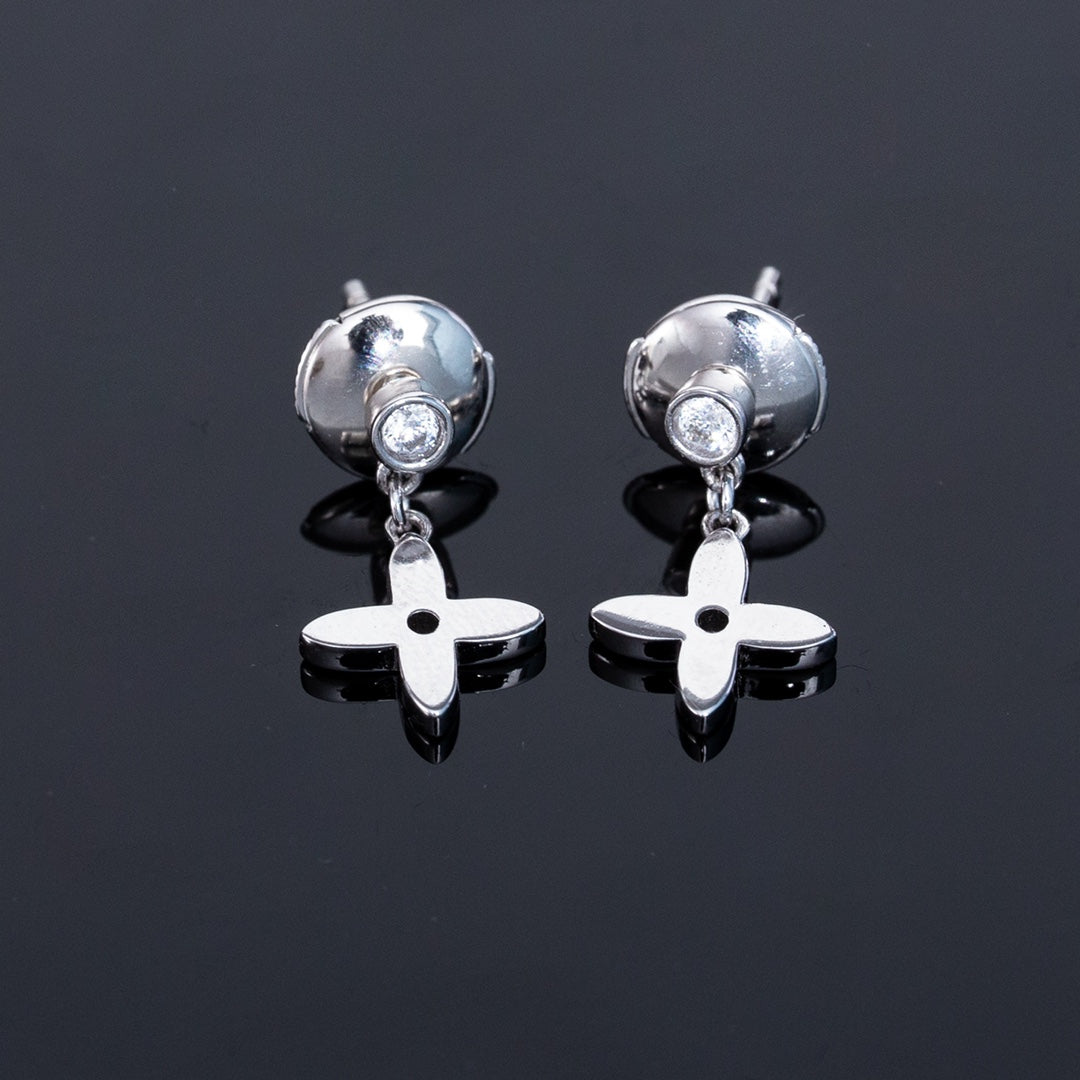 [Elowen jewelsry ]VIDYLLE SILVER DIAMOND MINI DROP EARRINGS