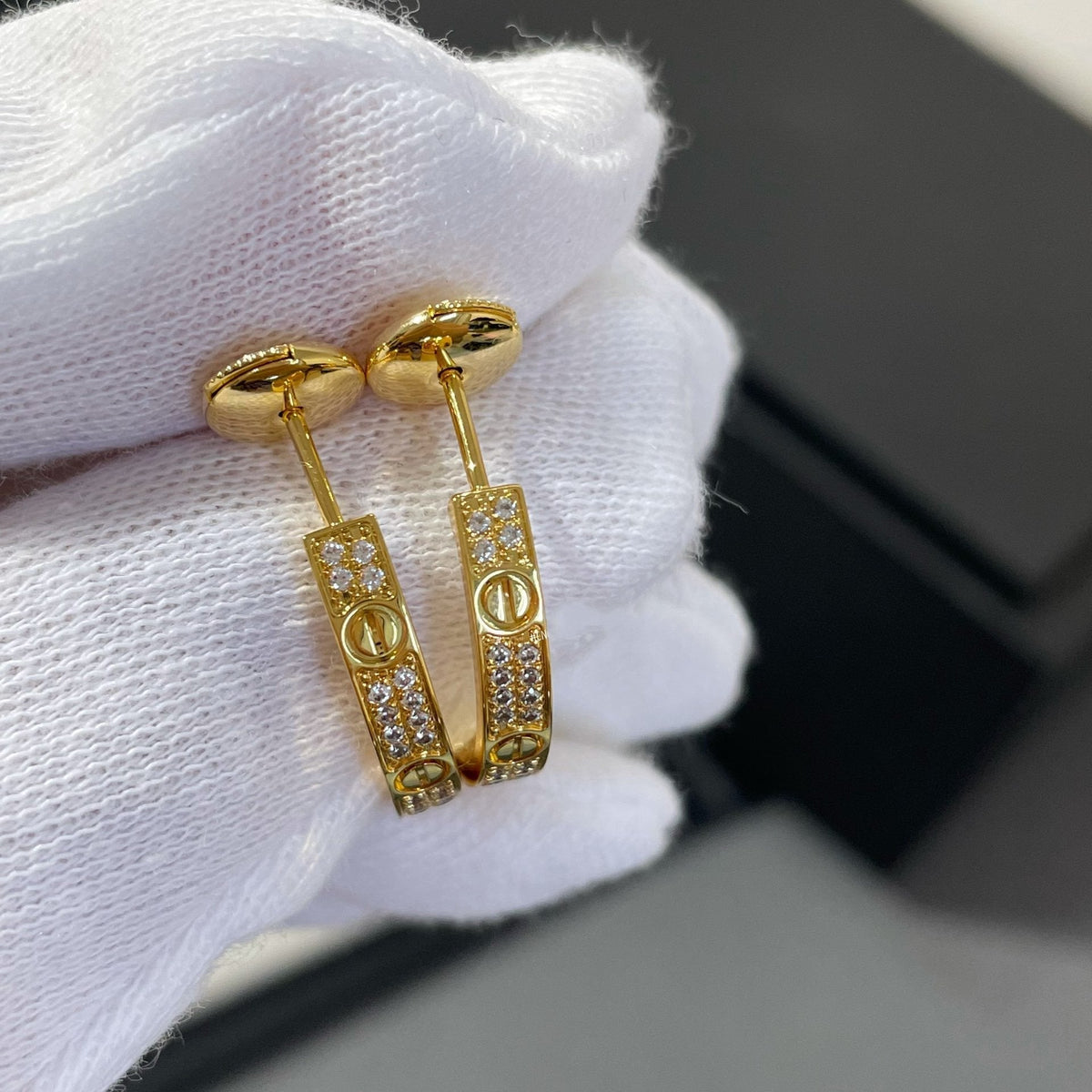 [Elowen Schmuck] LOVE DIAMANT GOLD CREOLEN