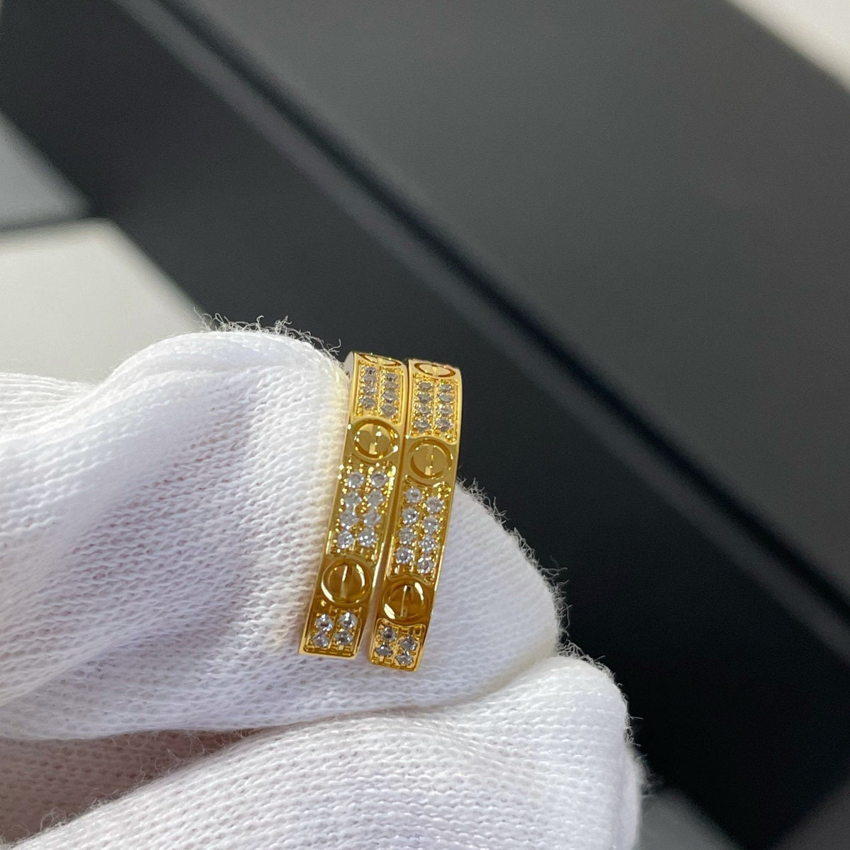 [Elowen Schmuck] LOVE DIAMANT GOLD CREOLEN