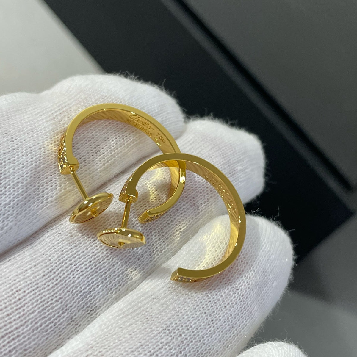 [Elowen Schmuck] LOVE DIAMANT GOLD CREOLEN