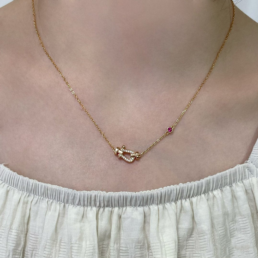 [Elowen jewelsry ]FORCE 10 DIAMOND PINK GOLD NECKLACE