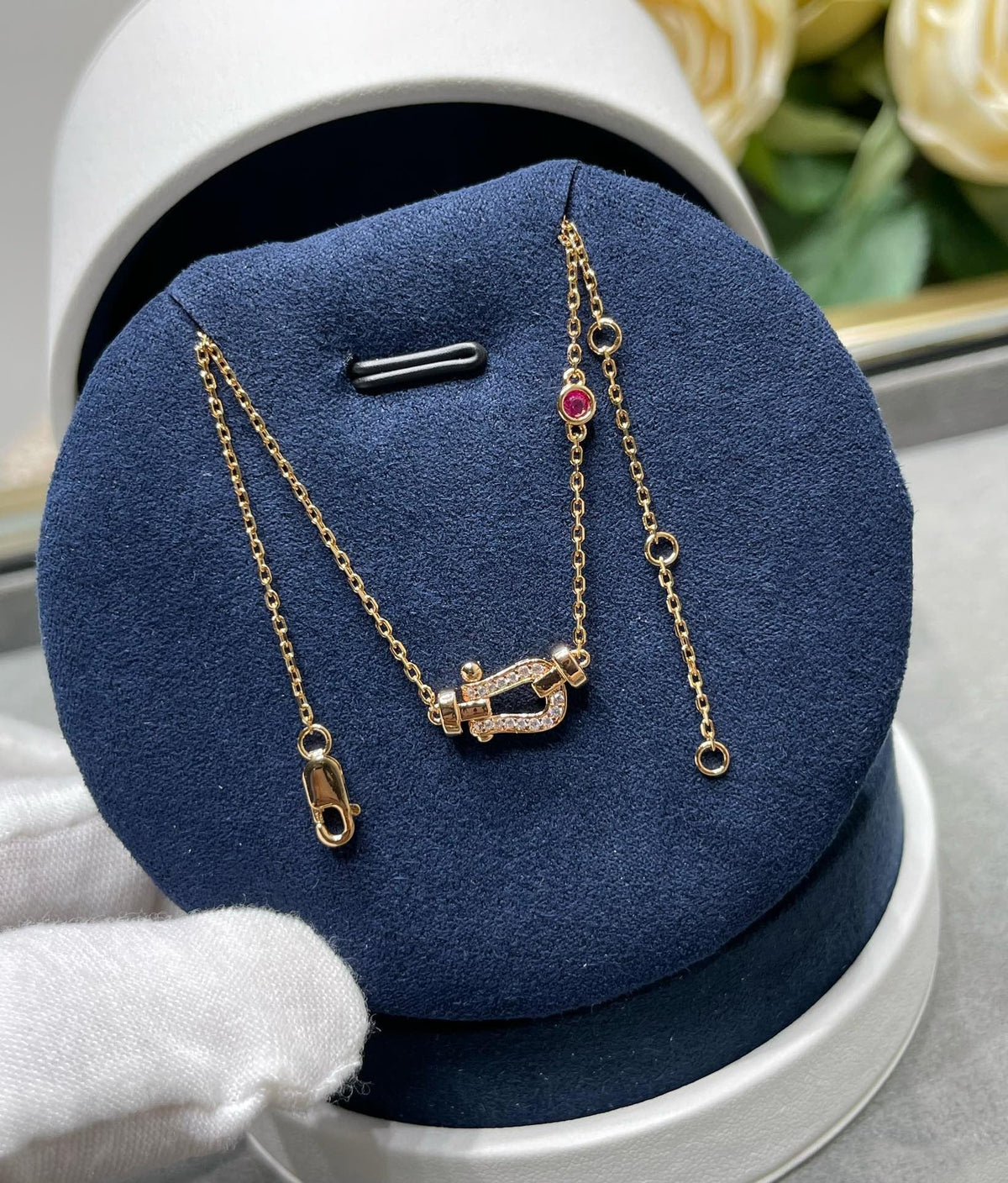 [Elowen jewelsry ]FORCE 10 DIAMOND PINK GOLD NECKLACE