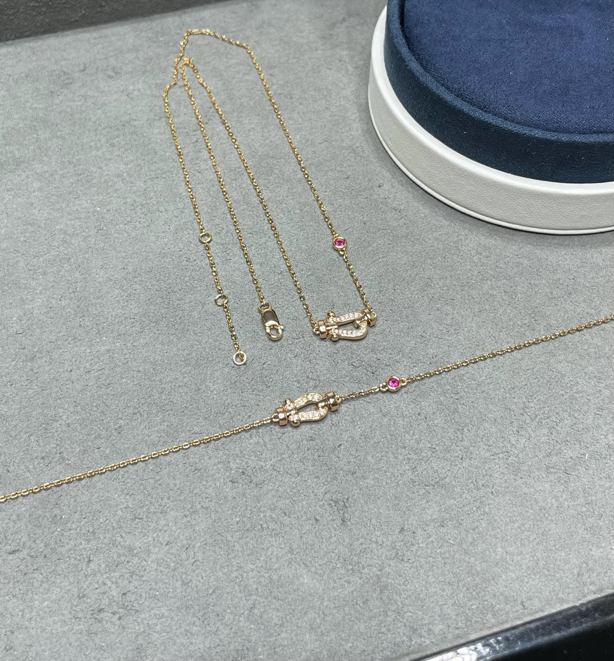 [Elowen jewelsry ]FORCE 10 DIAMOND PINK GOLD NECKLACE