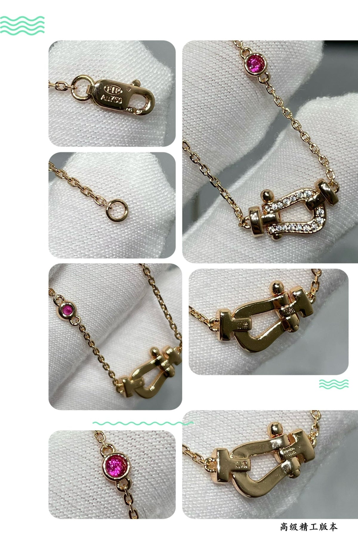 [Elowen jewelsry ]FORCE 10 DIAMOND PINK GOLD NECKLACE