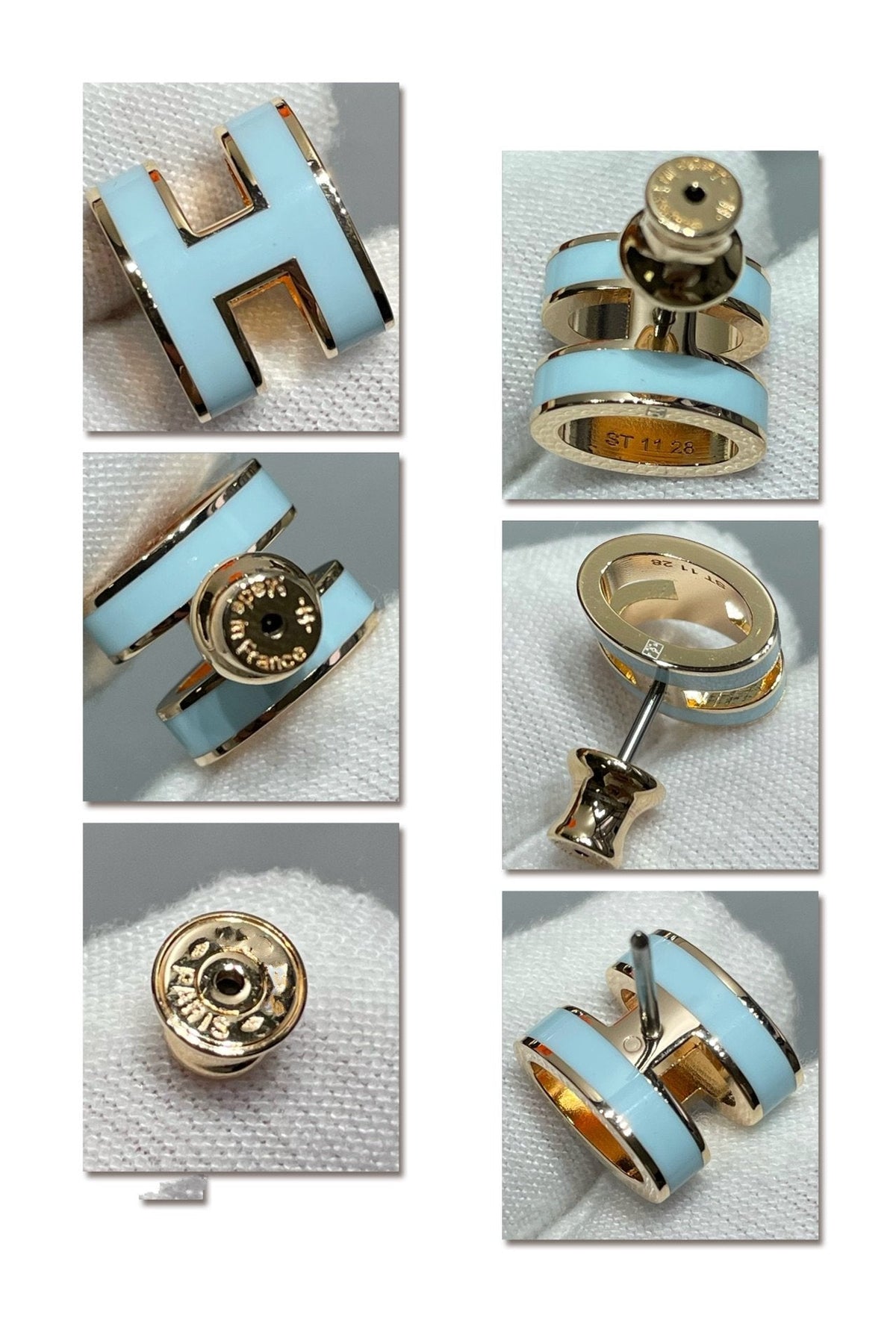[Elowen Schmuck] POP H HIMMELBLAUE OHRSTECKER