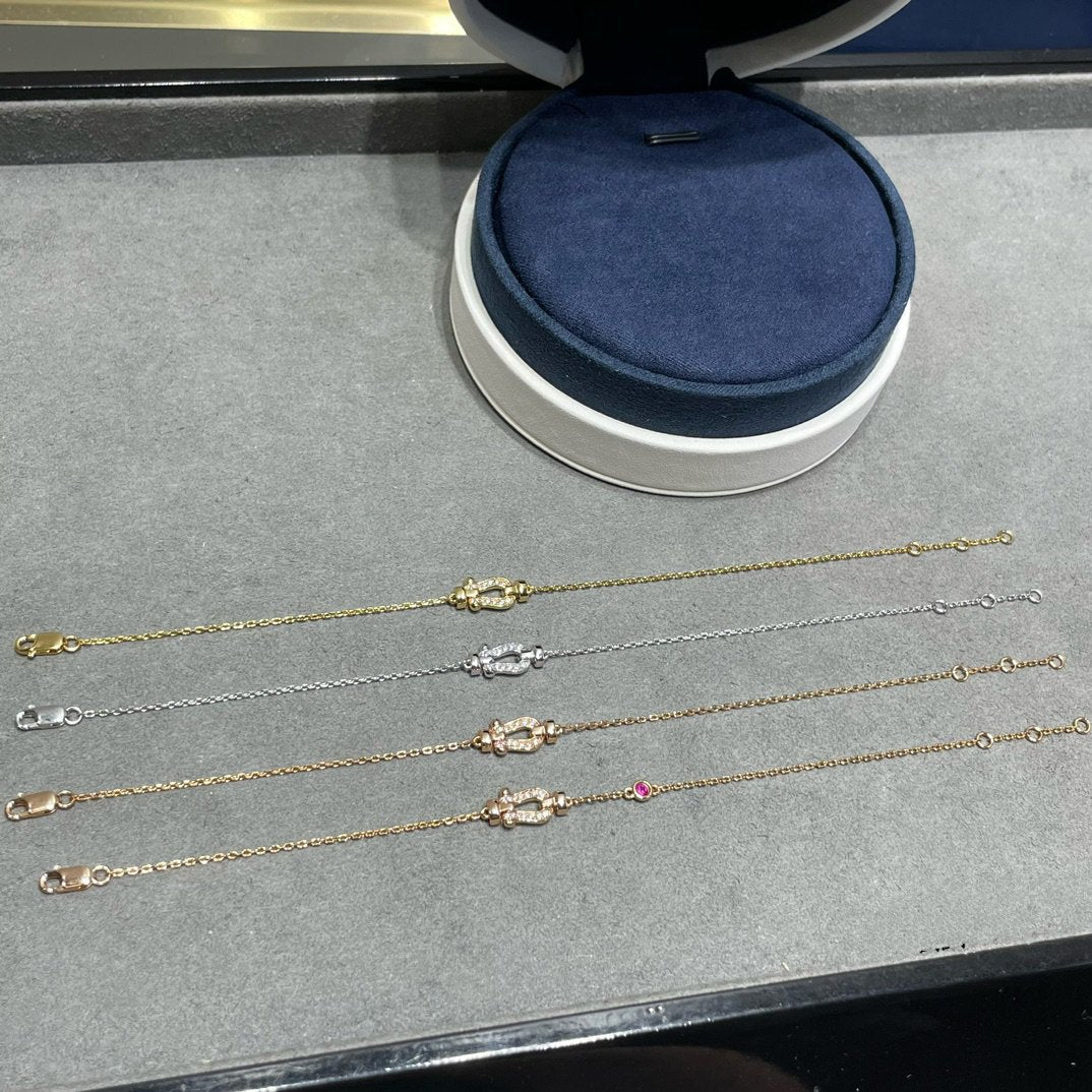 [Elowen jewelsry ]FORCE 10 DIAMOND CHAIN LINK PINK GOLD BRACELET