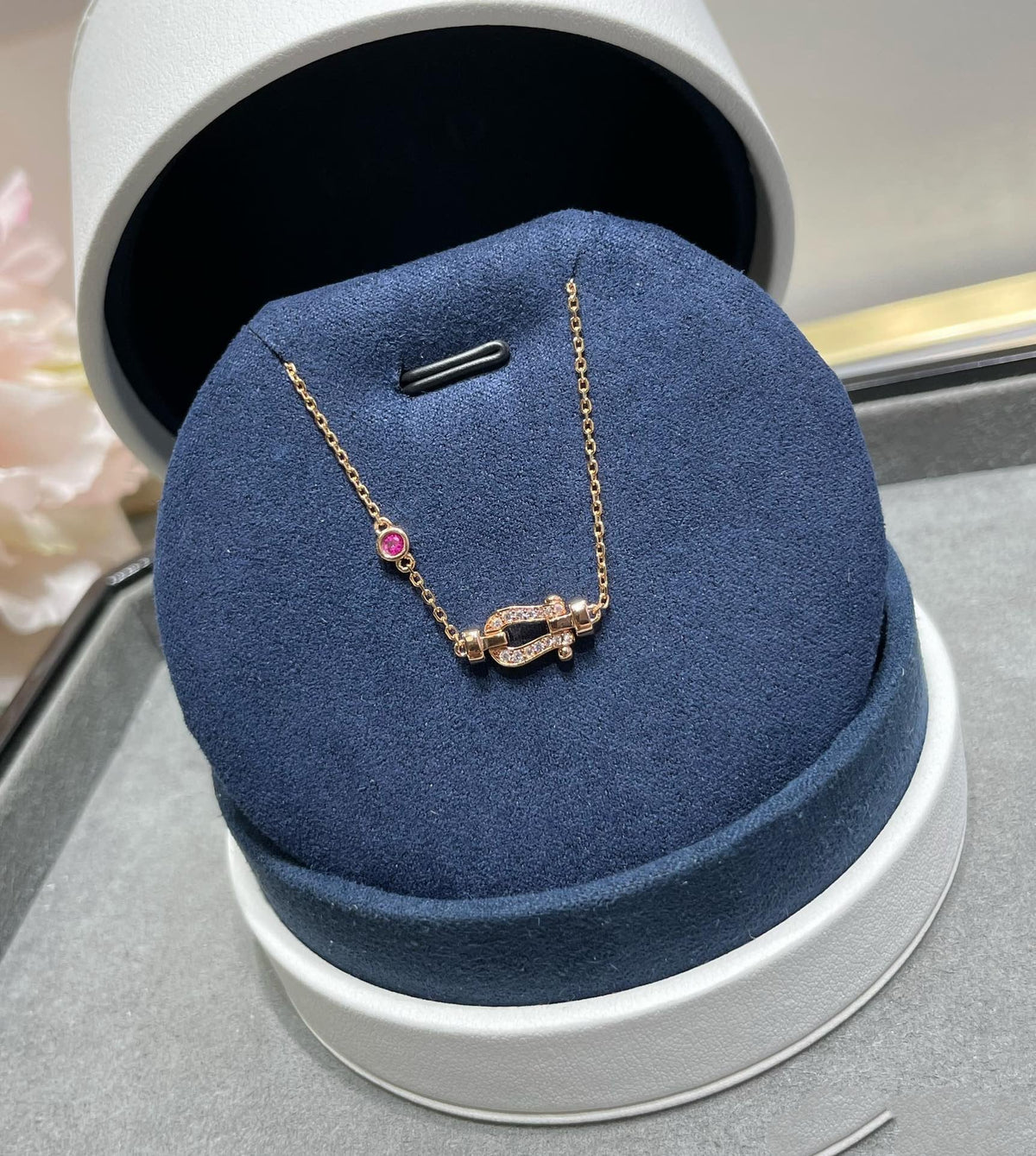 [Elowen jewelsry ]FORCE 10 DIAMOND CHAIN LINK PINK GOLD BRACELET