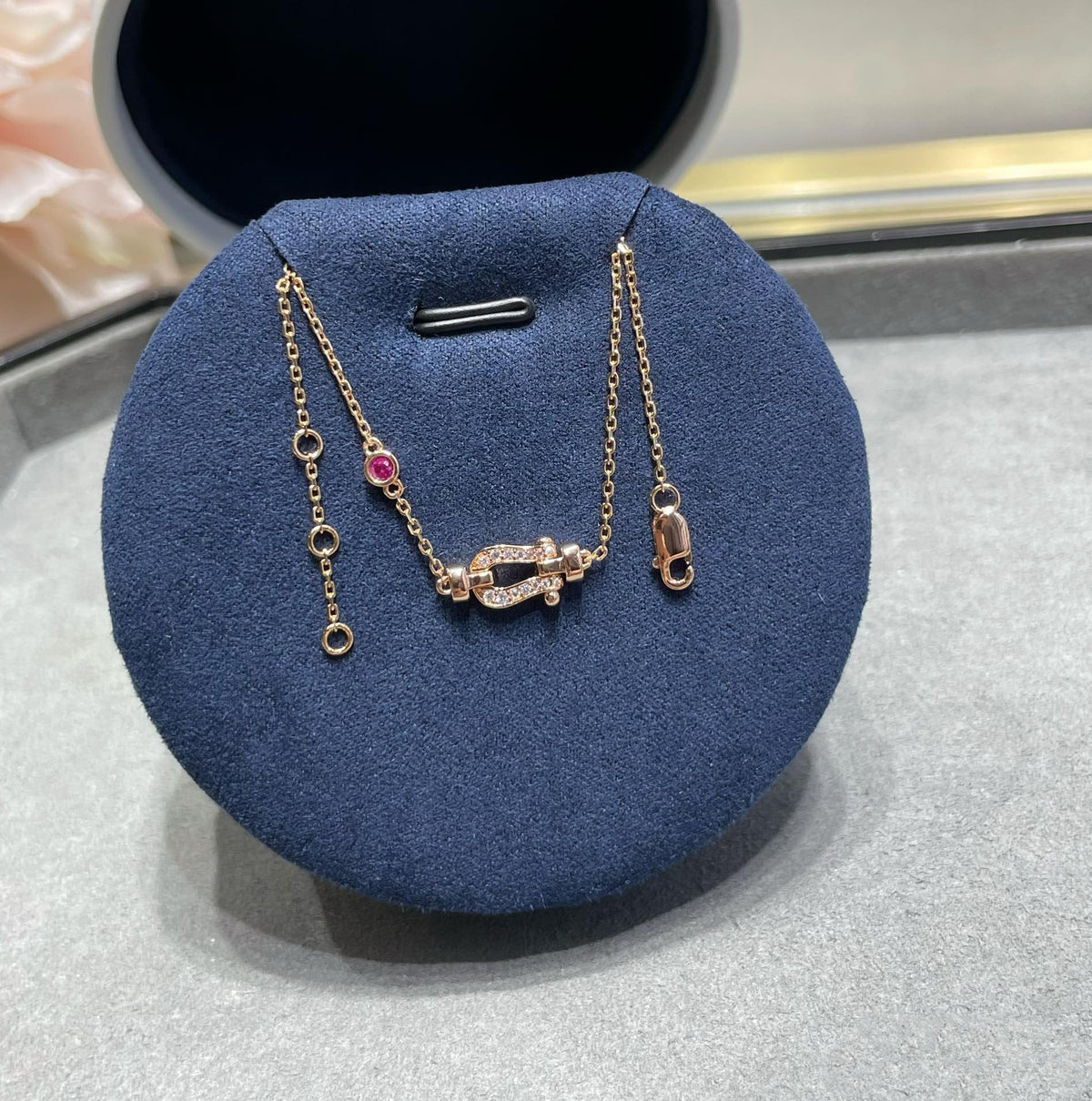 [Elowen jewelsry ]FORCE 10 DIAMOND CHAIN LINK PINK GOLD BRACELET