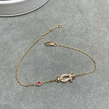 [Elowen jewelsry ]FORCE 10 DIAMOND CHAIN LINK PINK GOLD BRACELET