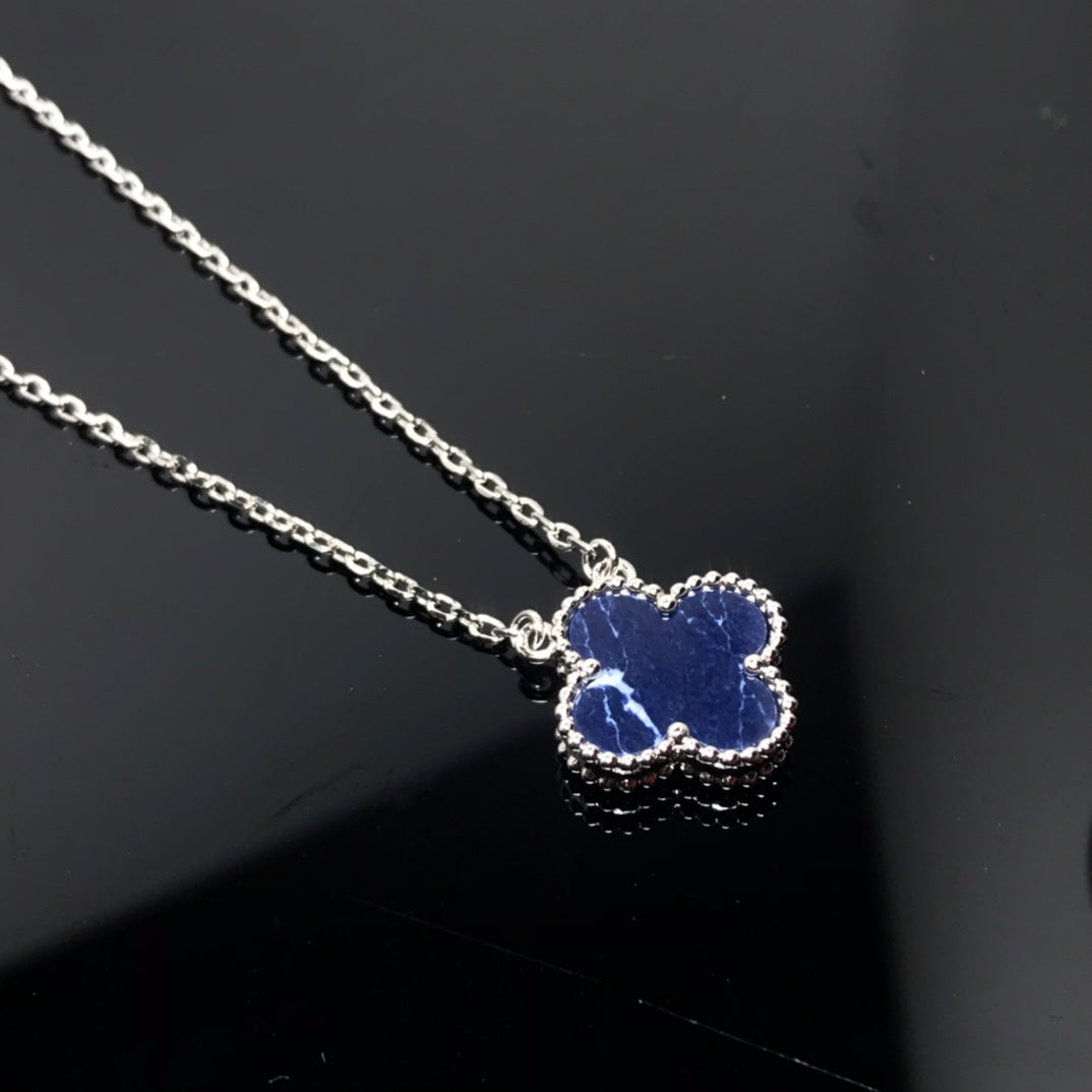 [Elowen jewelsry ]CLOVER PIETERSITE SILVER LONG NECKLACE
