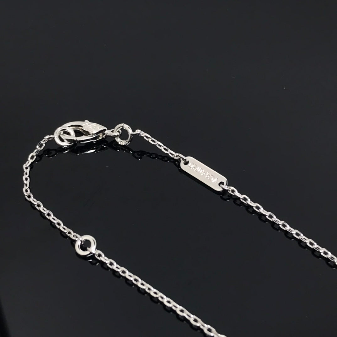 [Elowen jewelsry ]CLOVER PIETERSITE SILVER LONG NECKLACE