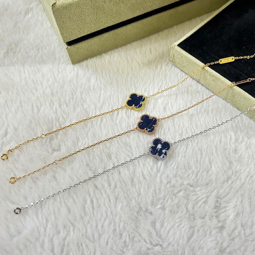 [Elowen jewelsry ]CLOVER 1 MOTIF PIETERSITE BRACELET