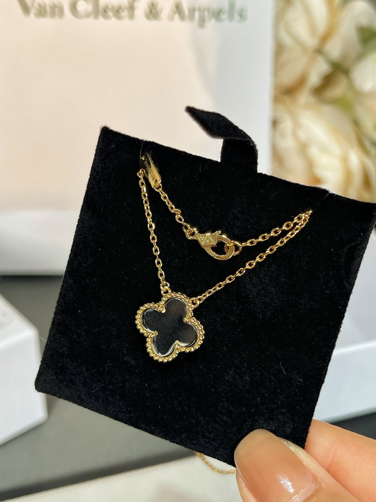 [Elowen Schmuck] KLEE-QUARZ-ROSÉGOLD-HALSKETTE