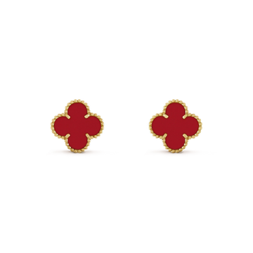 [Elowen jewelsry ]CLOVER MINI 9.5MM CARNELIAN EARRINGS