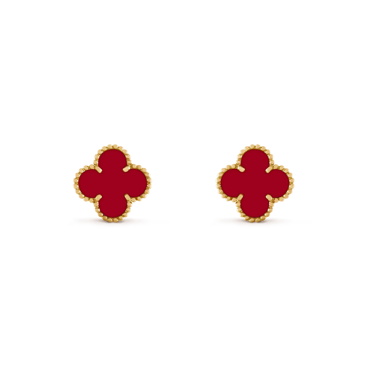 [Elowen jewelsry ]CLOVER MEDIUM 1 MOTIFS CARNELIAN  EARRINGS